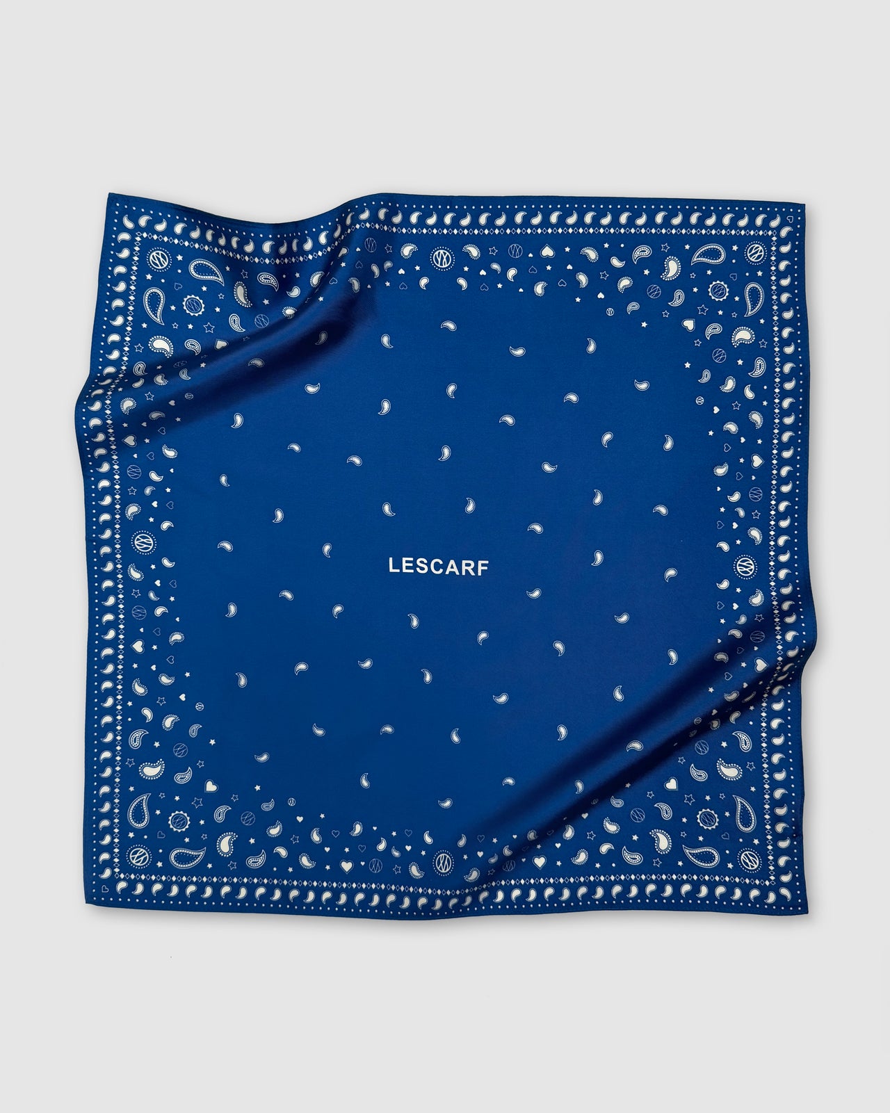 PAISLEY SCARF | KLEIN BLUE | 50 CM - lescarf