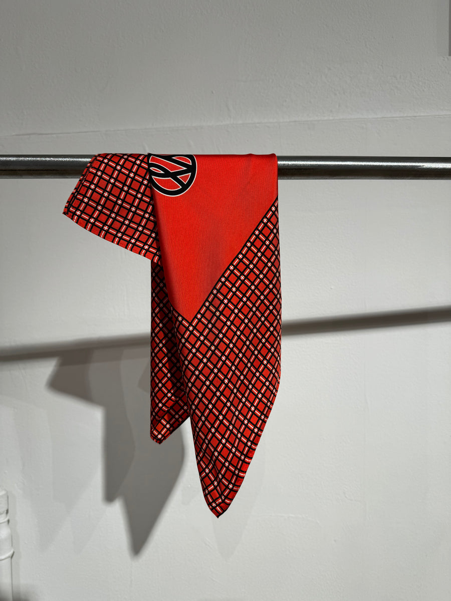 CHECK SCARF | RED | 50 CM - lescarf