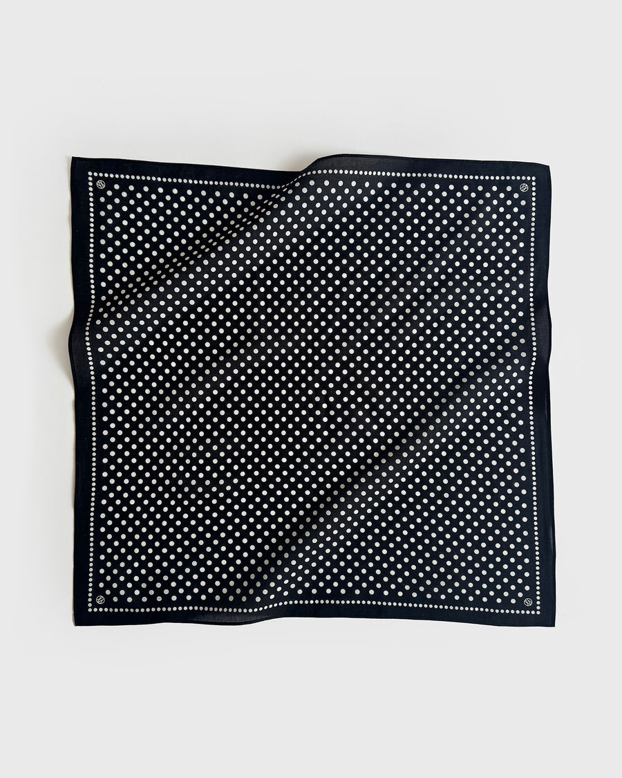 COTTON POLKADOT | BLACK & CREAM | 55CM