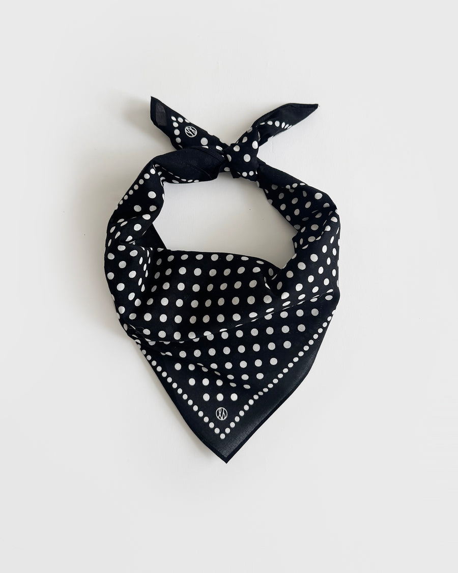 COTTON POLKADOT | BLACK & CREAM | 55CM