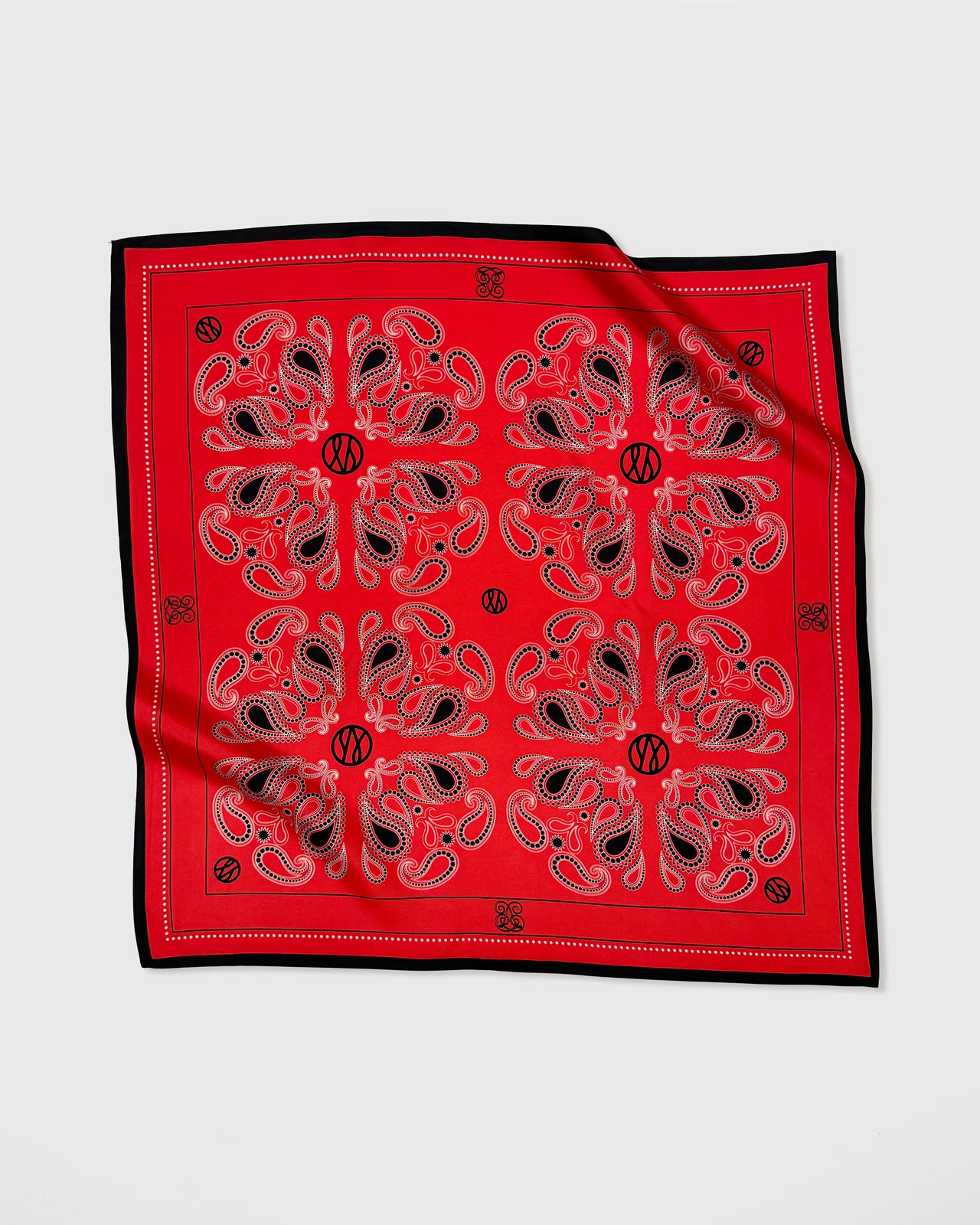 GRAND PAISLEY SCARF | RED | 65 CM - lescarf