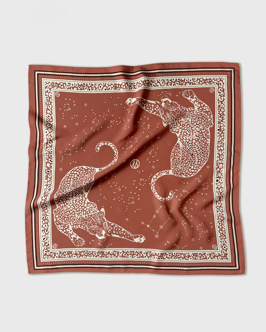 スカーフェイス ZODIAC SCARF | GEMINI | TERRACOTTA | 65 CM – lescarf