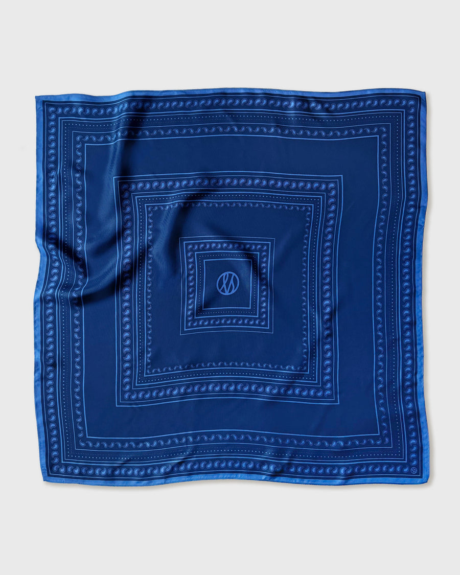 PAISLEY SCARF | ROYAL BLUE | 80 CM – lescarf