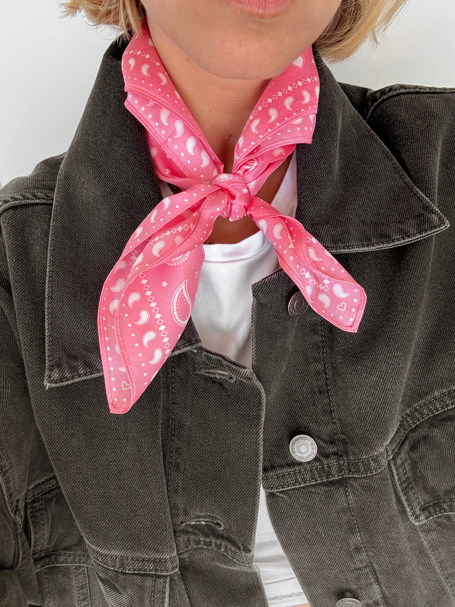 PAISLEY SCARF | PINK | 50 CM