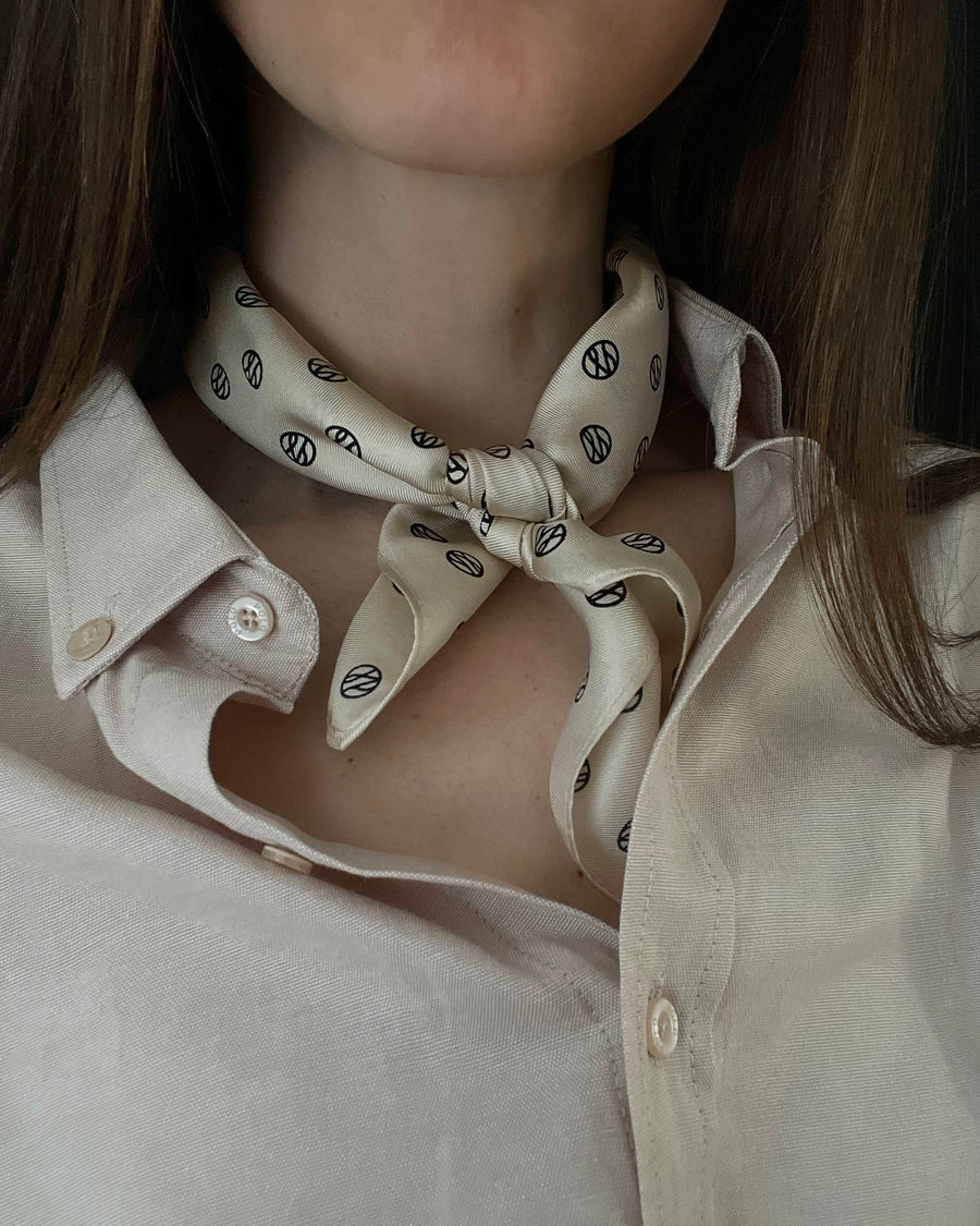 MONOGRAM SCARF | SAND - lescarf