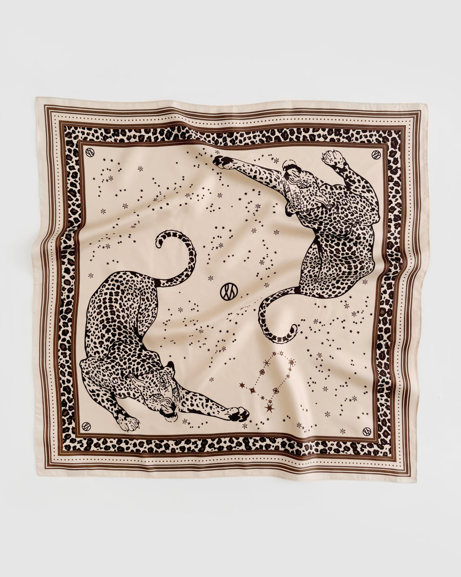 GEMINI SCARF | SAND & MOCHA MOUSSE | 65 CM