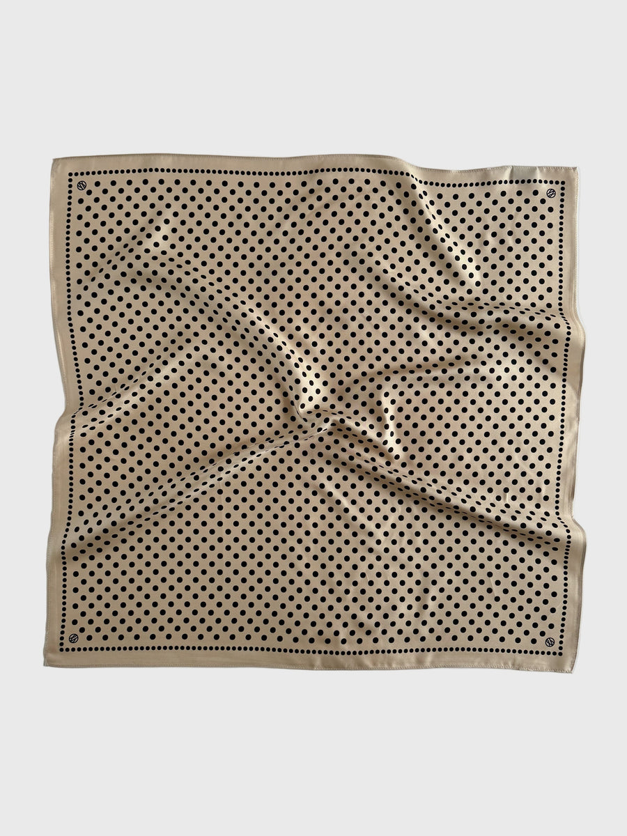 POLKADOT SCARF | SAND | 65 CM