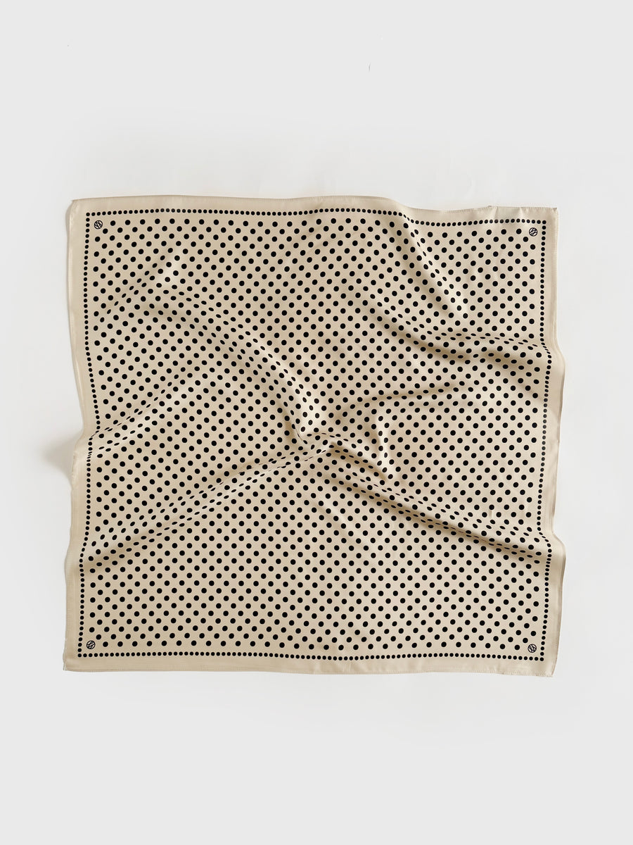 POLKADOT SCARF | SAND | 65 CM
