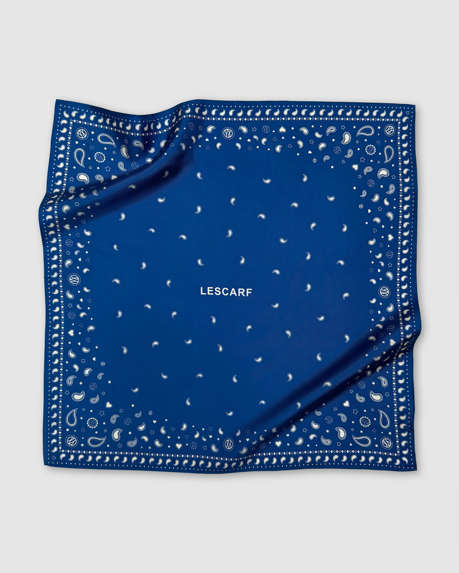 PAISLEY SCARF 2 | KLEIN BLUE | 50 CM