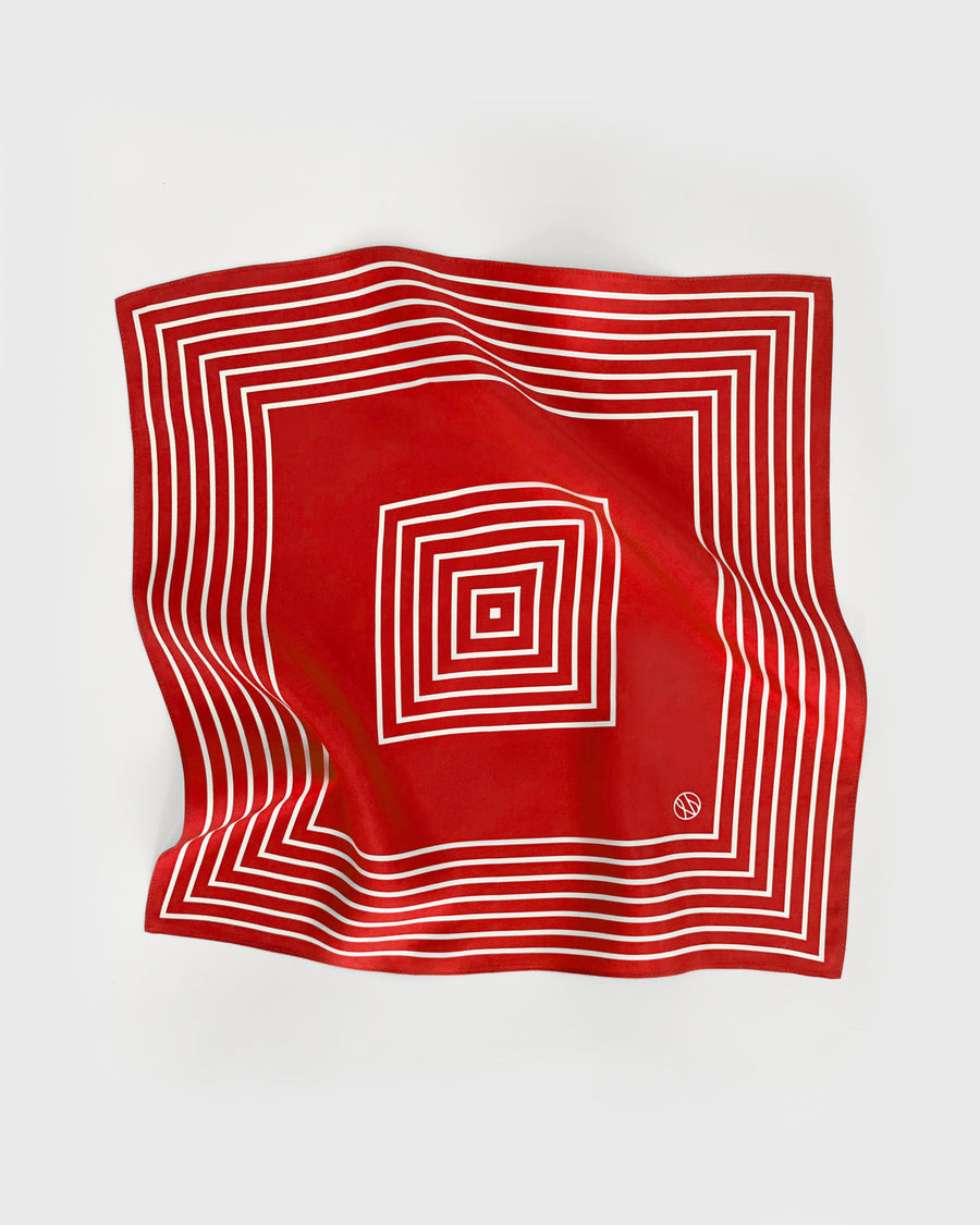 STRIPED SCARF | RED | 45 CM - lescarf
